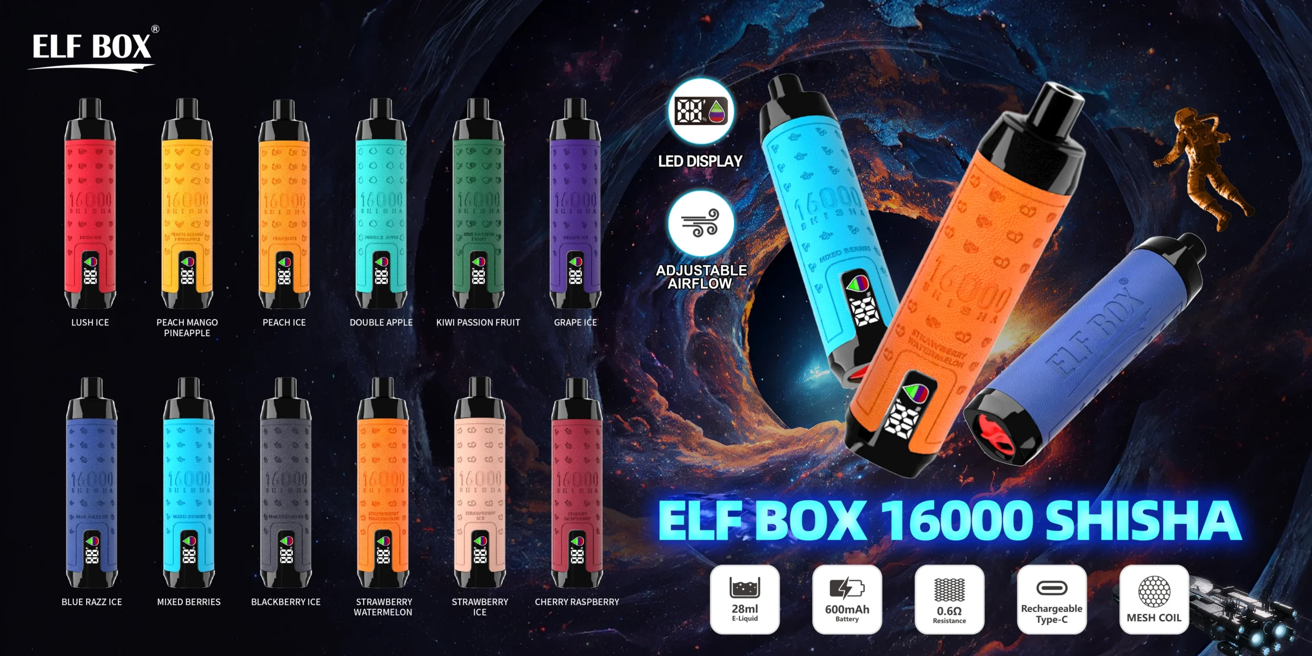 elfbox-shisha-16k-disposable-vape-flavor-list