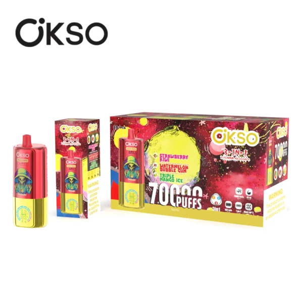 okso-3-in-1-70k-disposable-vape-strawberry-kiwi-watermelon-bubble-gum-triple-mango-ice