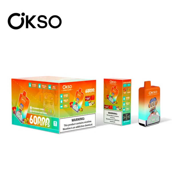 okso-double-flavor-60k-disposable-vape-strawberry-cherry-kiwi-passion-fruit-guava