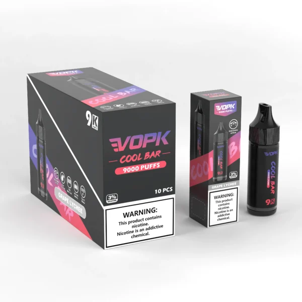 vopk-cool-bar-9000-puffs-disposable-vape-grape-lychee